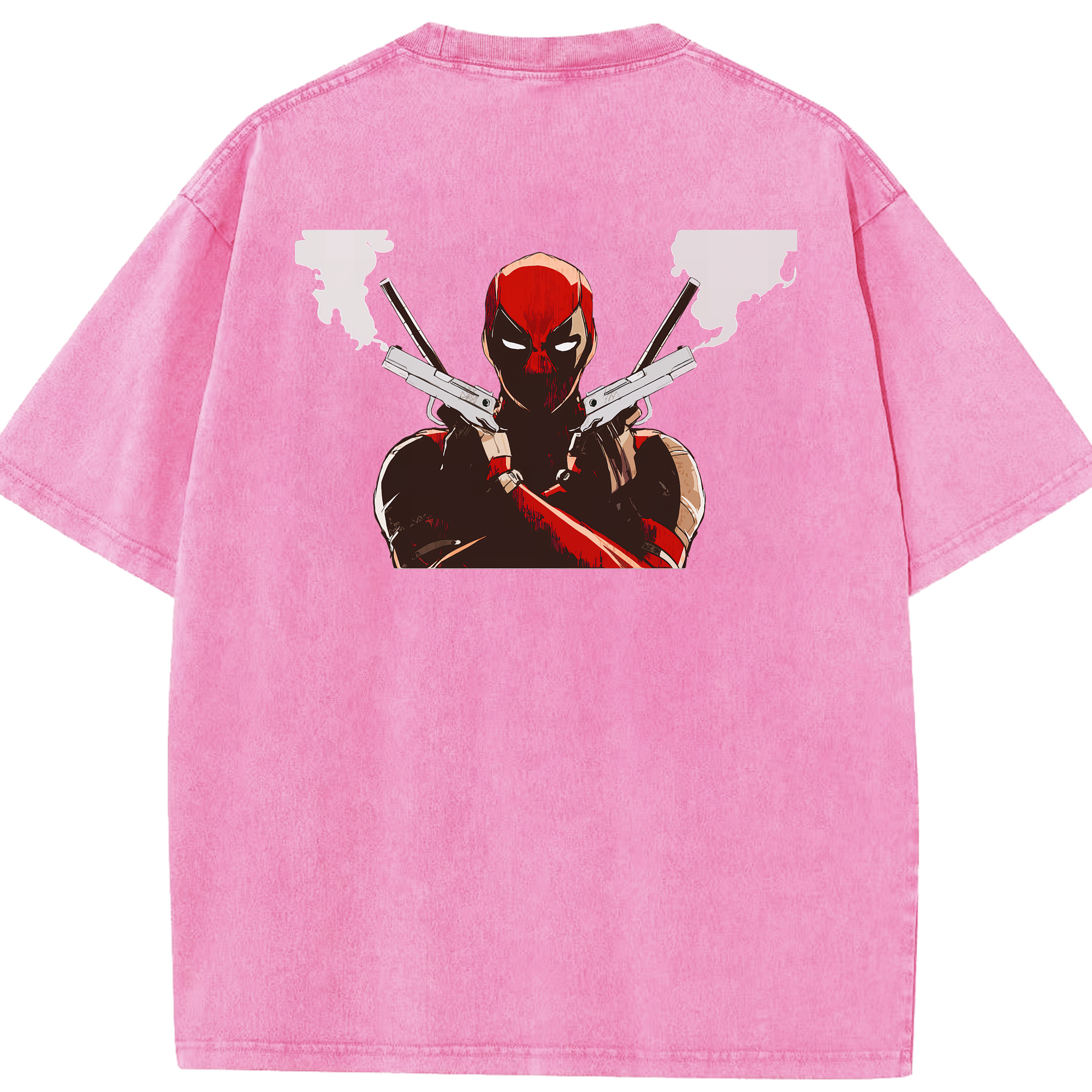 （画像用） Deadpool デッドプール 綿100% ヴィンテージ風 半袖Tシャツ（背面プリント）